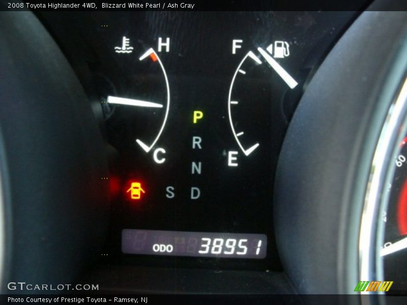 Blizzard White Pearl / Ash Gray 2008 Toyota Highlander 4WD