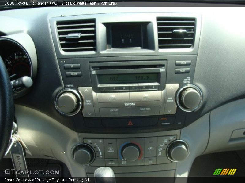 Blizzard White Pearl / Ash Gray 2008 Toyota Highlander 4WD