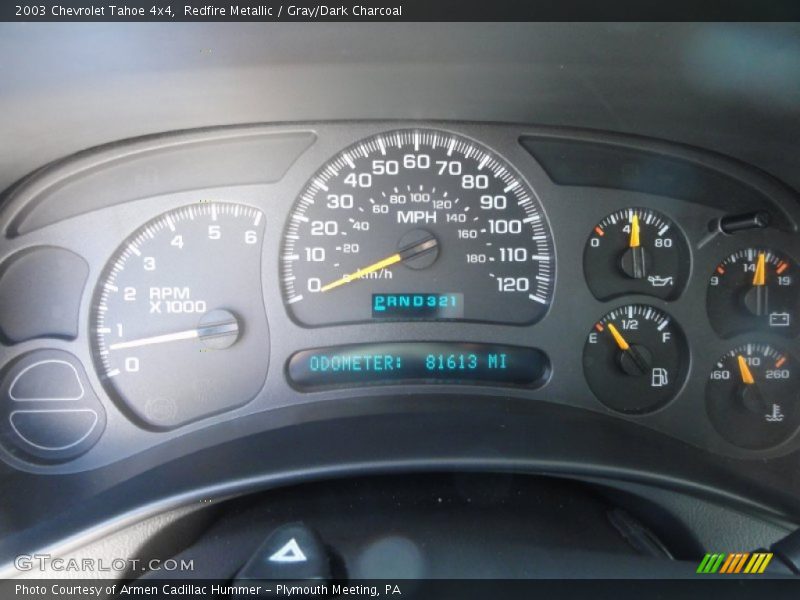 Redfire Metallic / Gray/Dark Charcoal 2003 Chevrolet Tahoe 4x4