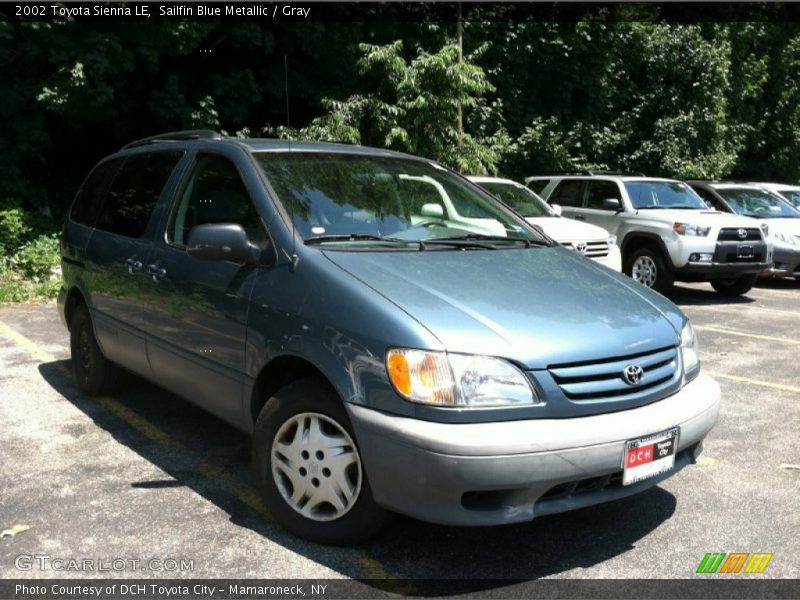 Sailfin Blue Metallic / Gray 2002 Toyota Sienna LE