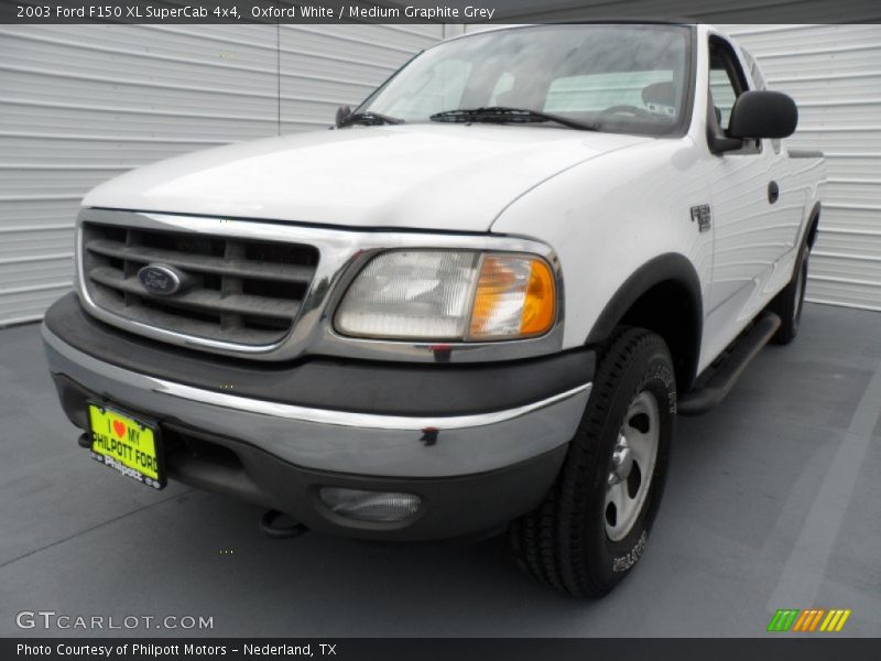 Oxford White / Medium Graphite Grey 2003 Ford F150 XL SuperCab 4x4