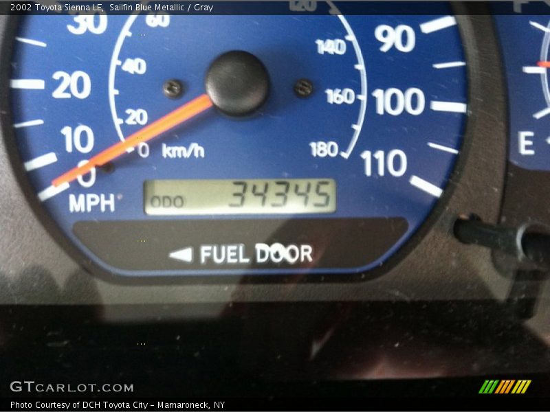 Sailfin Blue Metallic / Gray 2002 Toyota Sienna LE