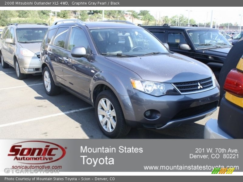Graphite Gray Pearl / Black 2008 Mitsubishi Outlander XLS 4WD