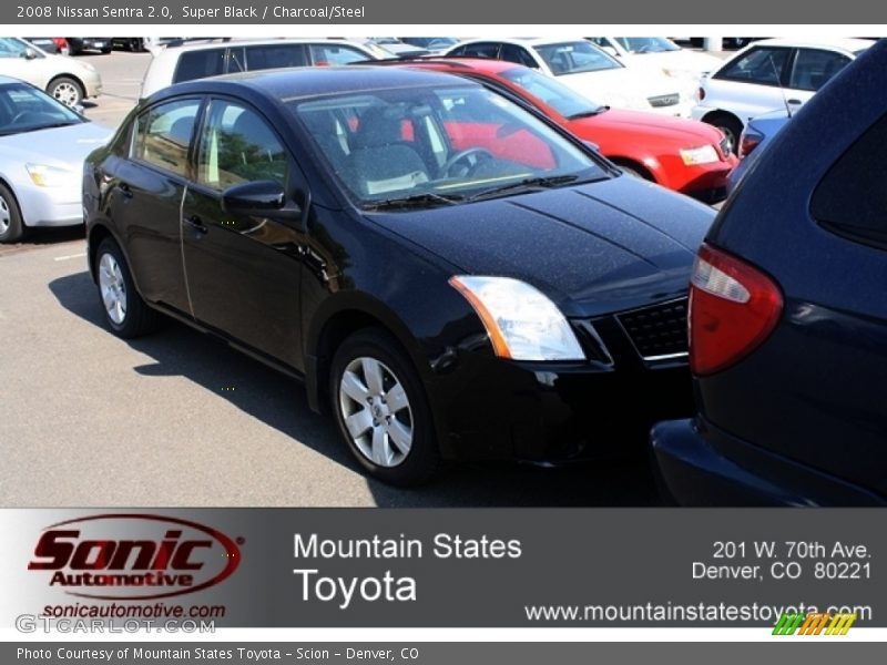 Super Black / Charcoal/Steel 2008 Nissan Sentra 2.0