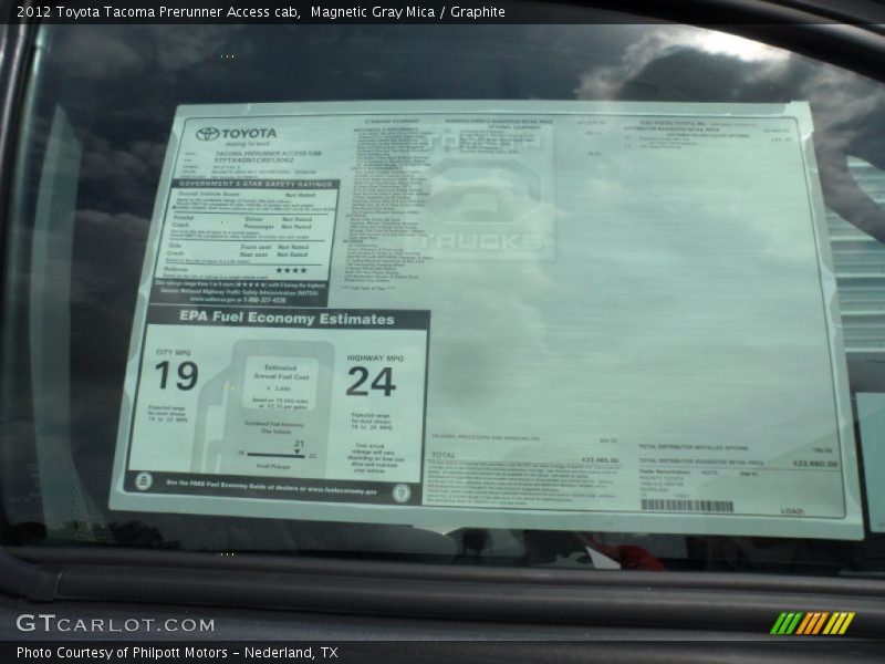 Magnetic Gray Mica / Graphite 2012 Toyota Tacoma Prerunner Access cab
