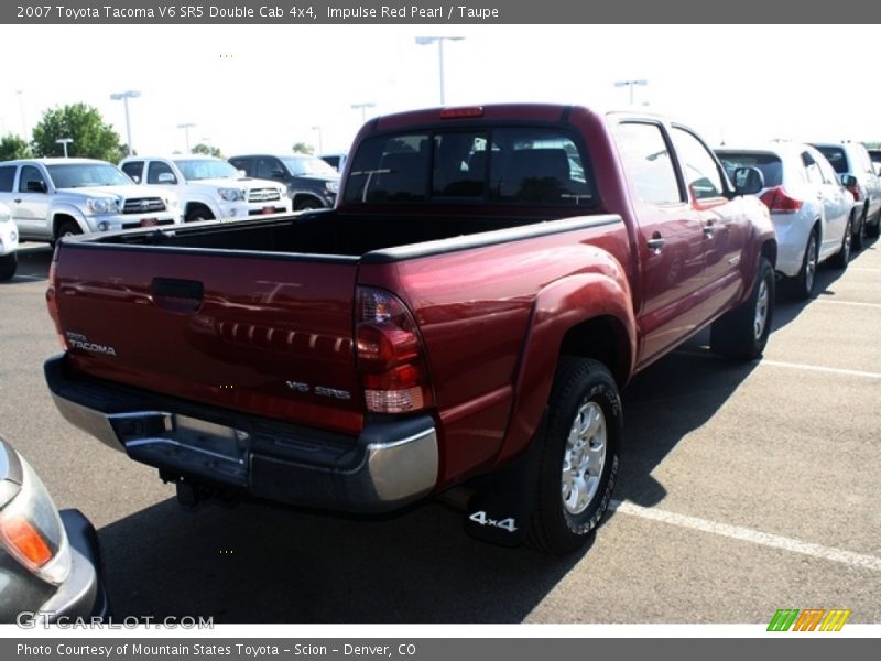 Impulse Red Pearl / Taupe 2007 Toyota Tacoma V6 SR5 Double Cab 4x4