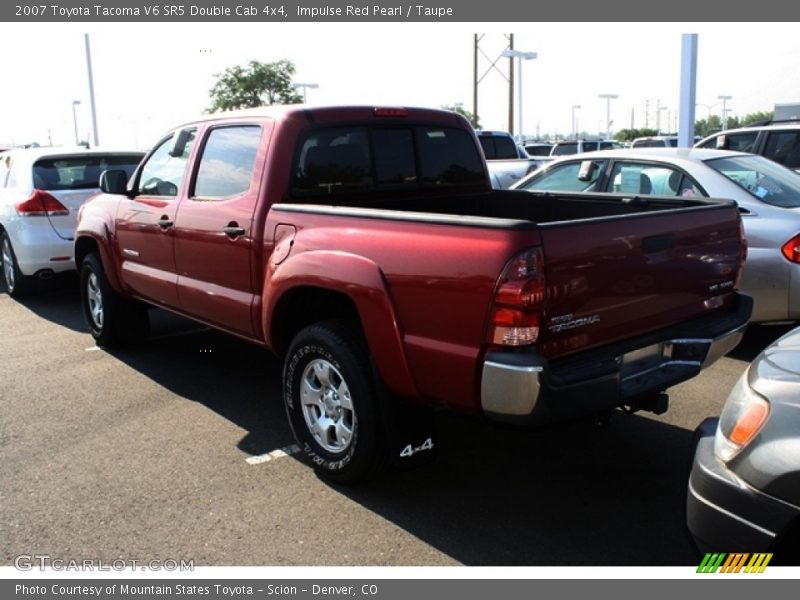 Impulse Red Pearl / Taupe 2007 Toyota Tacoma V6 SR5 Double Cab 4x4