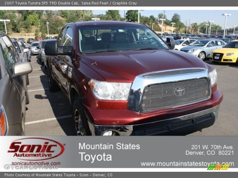 Salsa Red Pearl / Graphite Gray 2007 Toyota Tundra SR5 TRD Double Cab