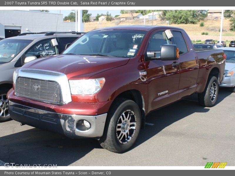 Salsa Red Pearl / Graphite Gray 2007 Toyota Tundra SR5 TRD Double Cab