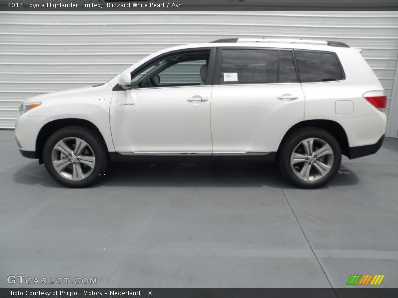 Blizzard White Pearl / Ash 2012 Toyota Highlander Limited