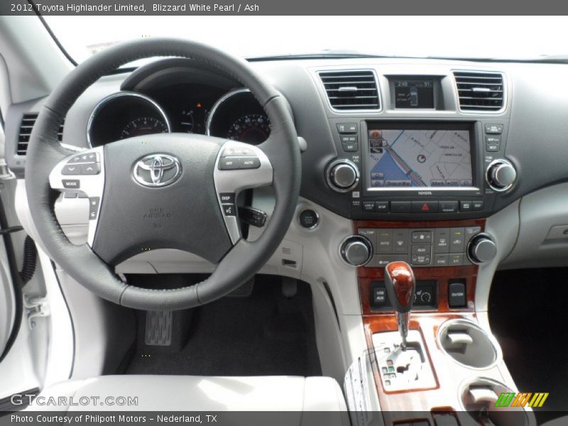 Blizzard White Pearl / Ash 2012 Toyota Highlander Limited