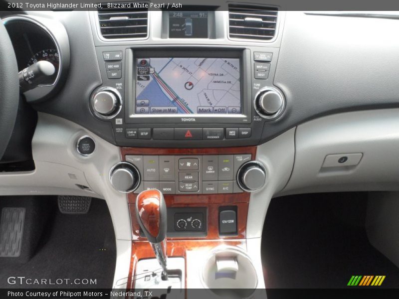 Blizzard White Pearl / Ash 2012 Toyota Highlander Limited