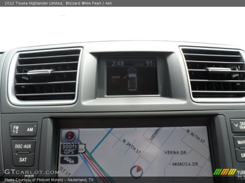 Blizzard White Pearl / Ash 2012 Toyota Highlander Limited