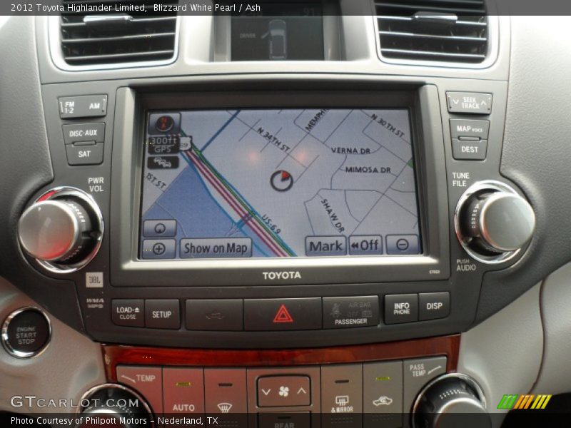 Blizzard White Pearl / Ash 2012 Toyota Highlander Limited