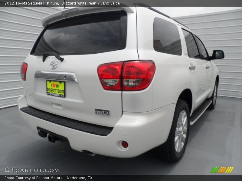 Blizzard White Pearl / Sand Beige 2012 Toyota Sequoia Platinum