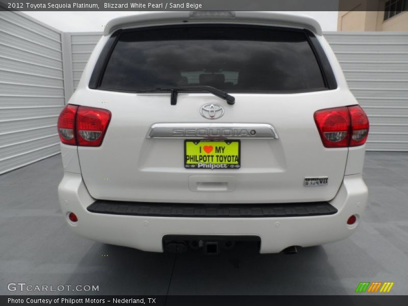 Blizzard White Pearl / Sand Beige 2012 Toyota Sequoia Platinum