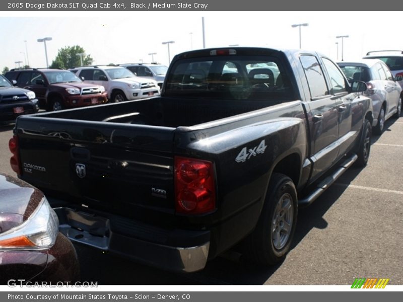 Black / Medium Slate Gray 2005 Dodge Dakota SLT Quad Cab 4x4