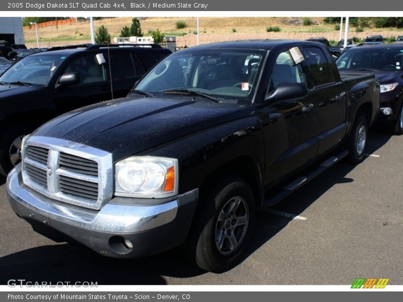 Black / Medium Slate Gray 2005 Dodge Dakota SLT Quad Cab 4x4