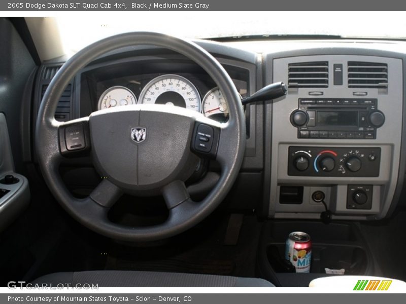 Black / Medium Slate Gray 2005 Dodge Dakota SLT Quad Cab 4x4