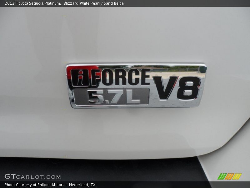 Blizzard White Pearl / Sand Beige 2012 Toyota Sequoia Platinum