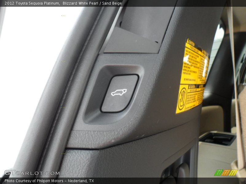 Blizzard White Pearl / Sand Beige 2012 Toyota Sequoia Platinum