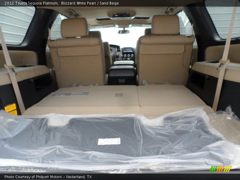 Blizzard White Pearl / Sand Beige 2012 Toyota Sequoia Platinum