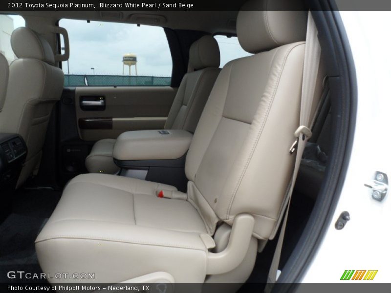 Blizzard White Pearl / Sand Beige 2012 Toyota Sequoia Platinum