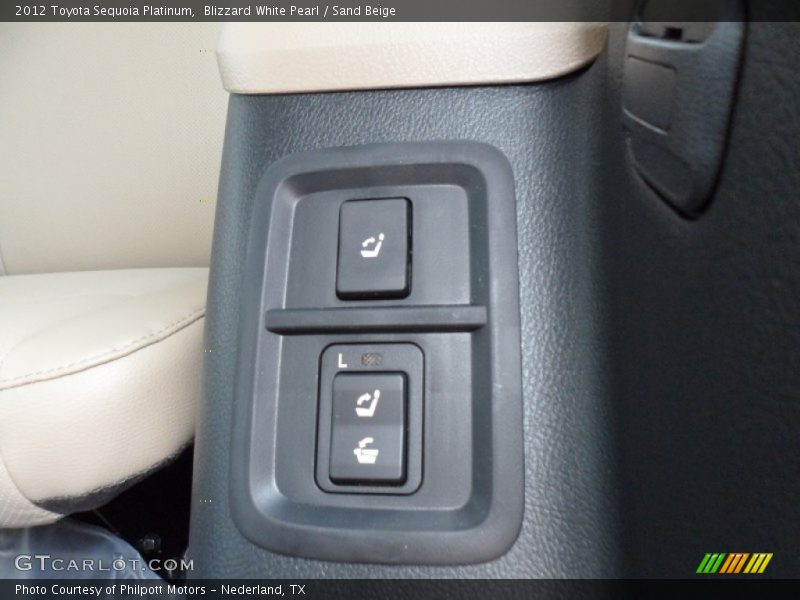 Blizzard White Pearl / Sand Beige 2012 Toyota Sequoia Platinum