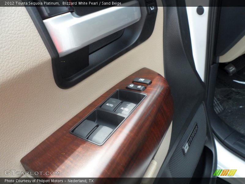 Blizzard White Pearl / Sand Beige 2012 Toyota Sequoia Platinum