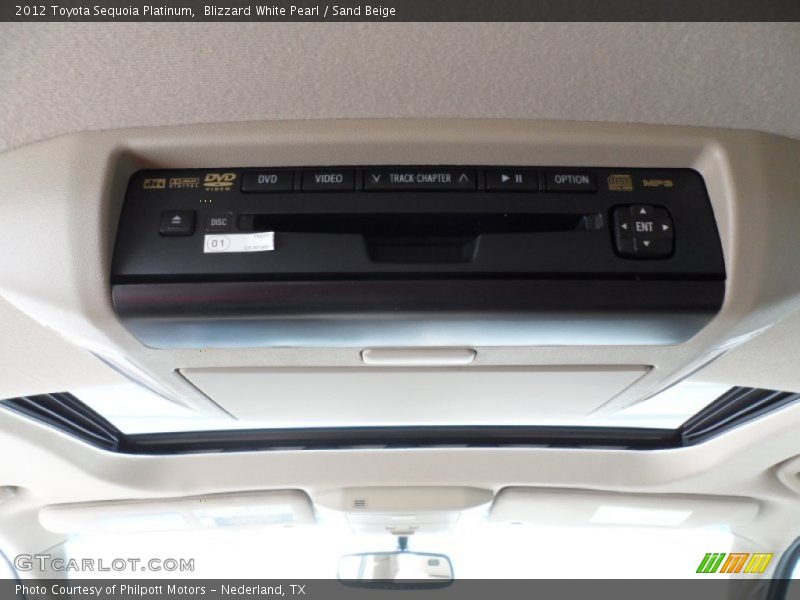 Blizzard White Pearl / Sand Beige 2012 Toyota Sequoia Platinum