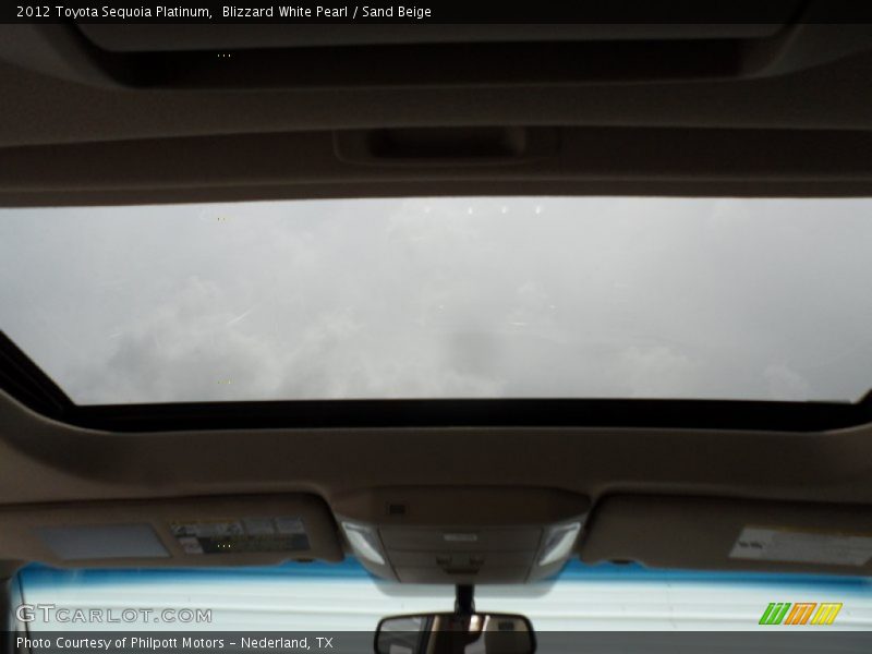 Blizzard White Pearl / Sand Beige 2012 Toyota Sequoia Platinum