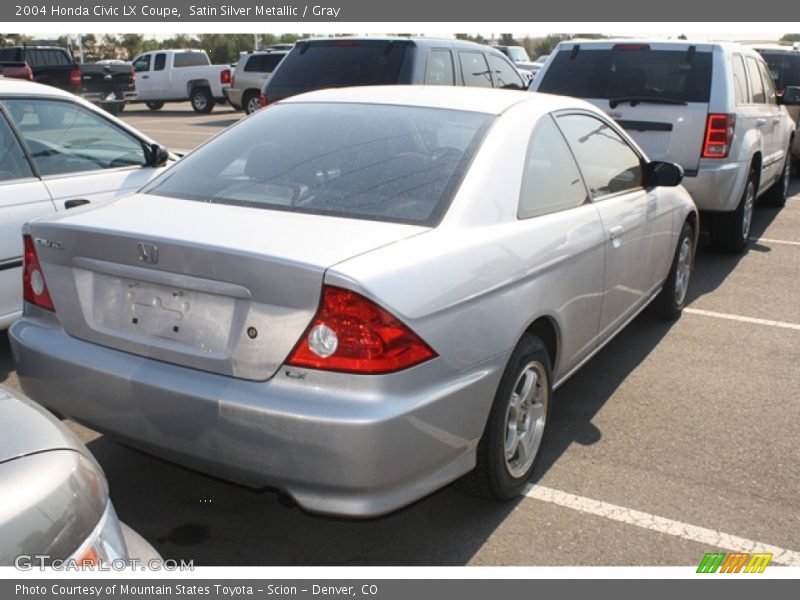 Satin Silver Metallic / Gray 2004 Honda Civic LX Coupe