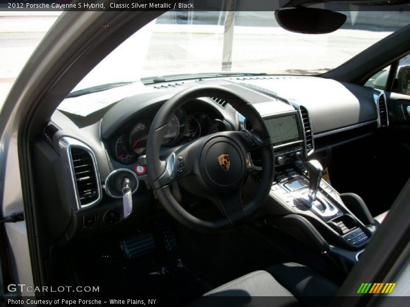 Classic Silver Metallic / Black 2012 Porsche Cayenne S Hybrid