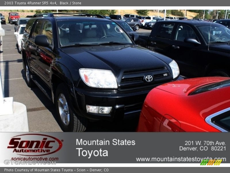 Black / Stone 2003 Toyota 4Runner SR5 4x4