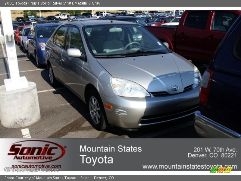 Silver Strata Metallic / Gray 2001 Toyota Prius Hybrid
