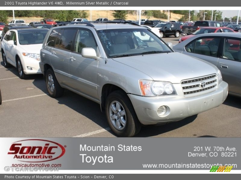 Millennium Silver Metallic / Charcoal 2001 Toyota Highlander V6 4WD