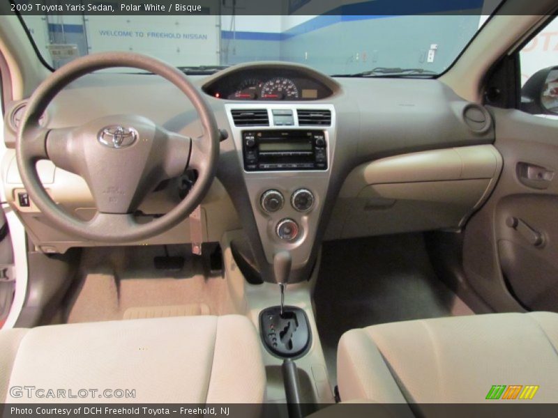 Polar White / Bisque 2009 Toyota Yaris Sedan