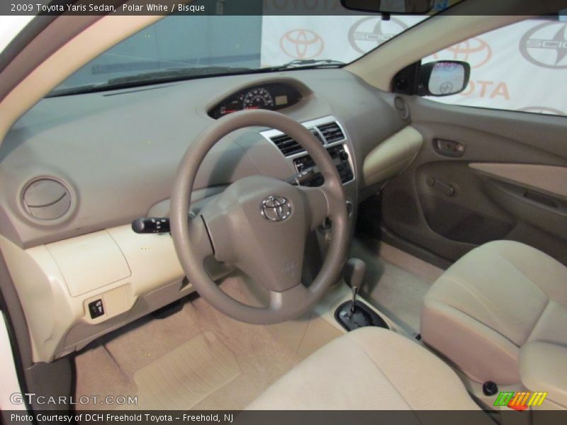 Polar White / Bisque 2009 Toyota Yaris Sedan