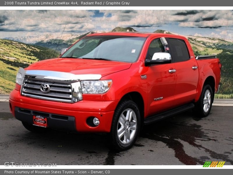 Radiant Red / Graphite Gray 2008 Toyota Tundra Limited CrewMax 4x4