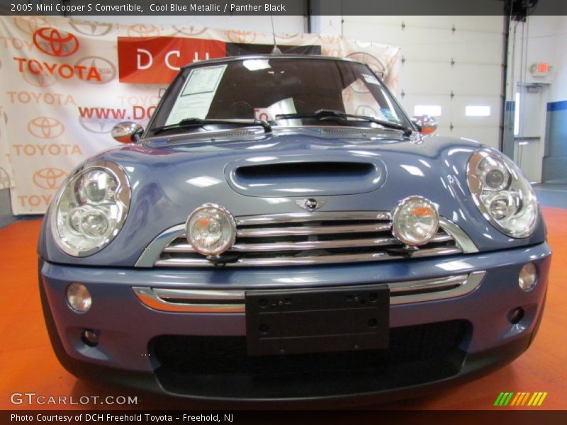Cool Blue Metallic / Panther Black 2005 Mini Cooper S Convertible