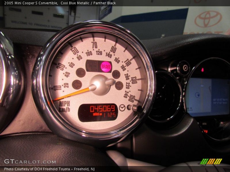 Cool Blue Metallic / Panther Black 2005 Mini Cooper S Convertible