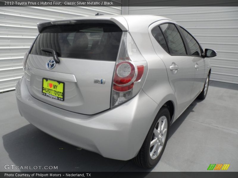 Classic Silver Metallic / Black 2012 Toyota Prius c Hybrid Four