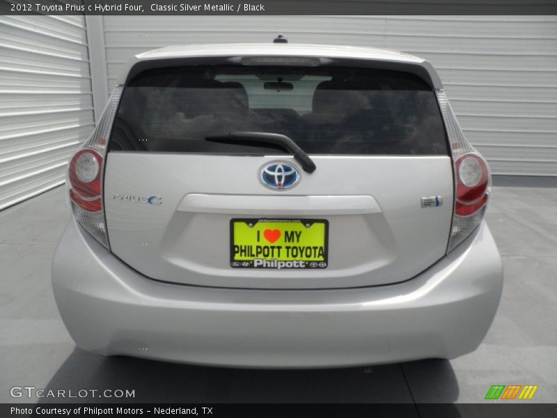Classic Silver Metallic / Black 2012 Toyota Prius c Hybrid Four