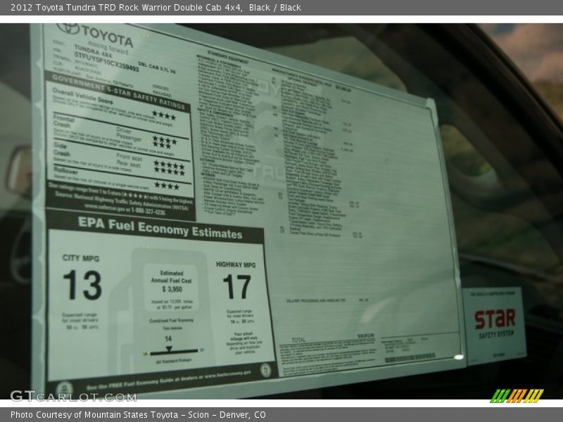 Black / Black 2012 Toyota Tundra TRD Rock Warrior Double Cab 4x4