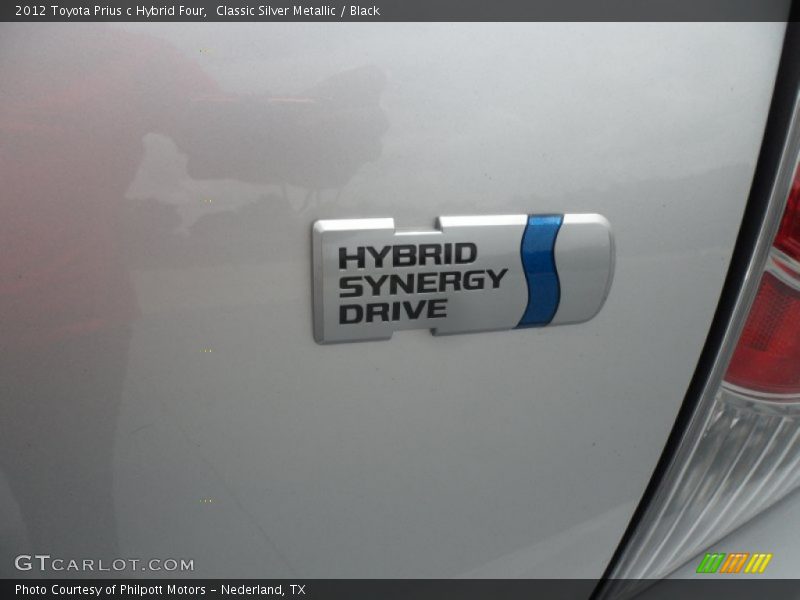 Classic Silver Metallic / Black 2012 Toyota Prius c Hybrid Four
