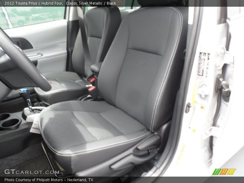 Front Seat of 2012 Prius c Hybrid Four