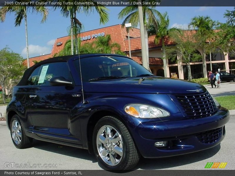 Midnight Blue Pearl / Dark Slate Gray 2005 Chrysler PT Cruiser Touring Turbo Convertible