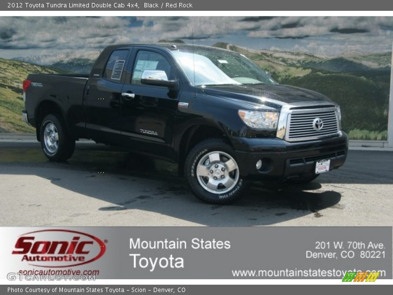 Black / Red Rock 2012 Toyota Tundra Limited Double Cab 4x4