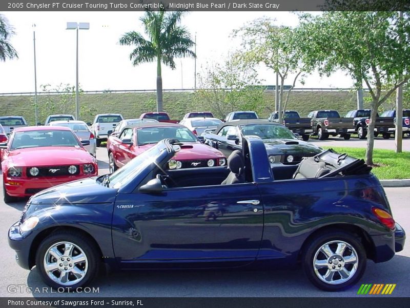Midnight Blue Pearl / Dark Slate Gray 2005 Chrysler PT Cruiser Touring Turbo Convertible
