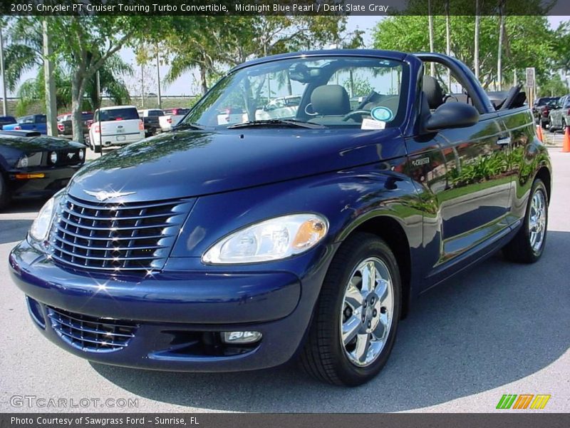 Midnight Blue Pearl / Dark Slate Gray 2005 Chrysler PT Cruiser Touring Turbo Convertible